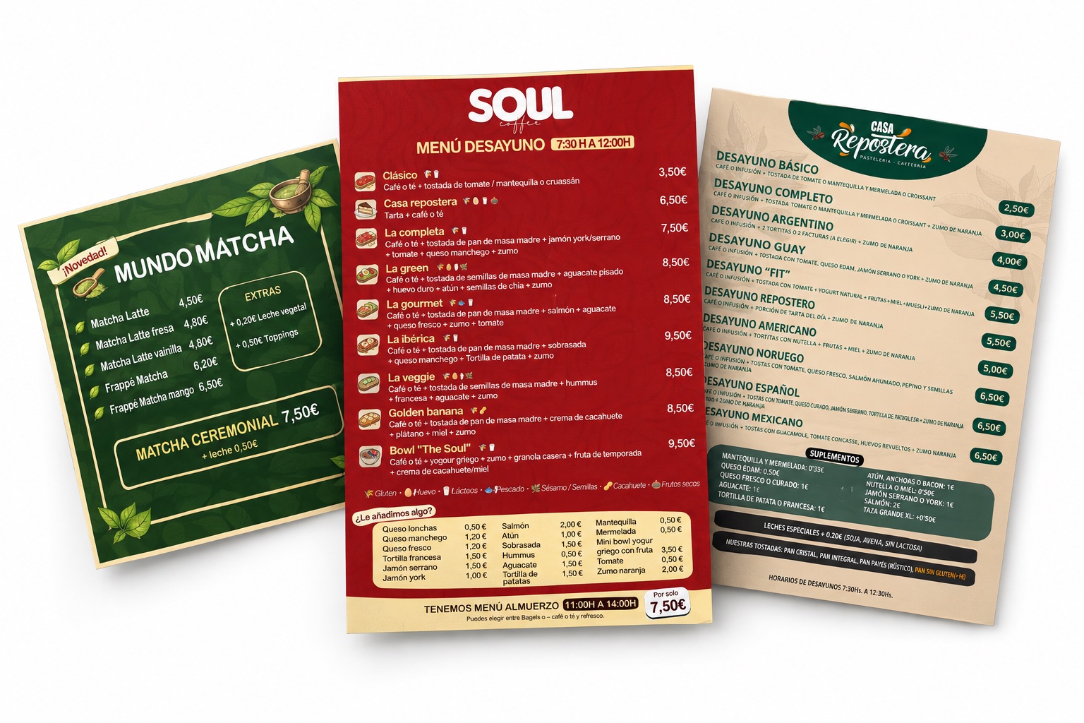 Carta de restaurante diseñada por Singular Creative Design en Dénia