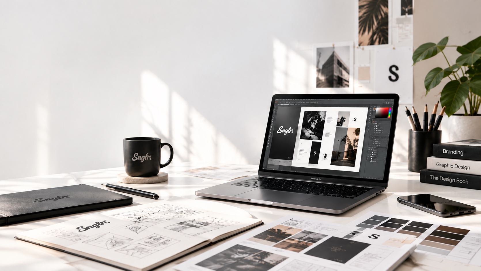 Mesa de trabajo de Singular Creative Design