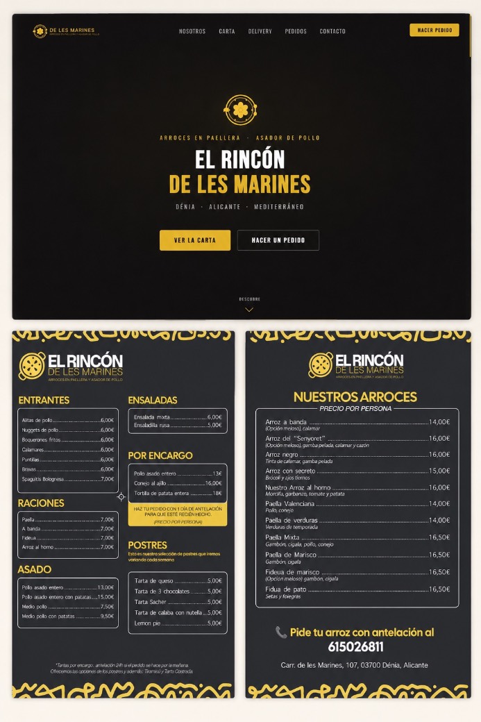 Flyer diseñado para El Rincón de les Marines